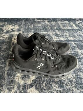 On Cloudsurfer Mens Size 13 Running Shoes All Black CloudTec Phase 3MD10420485